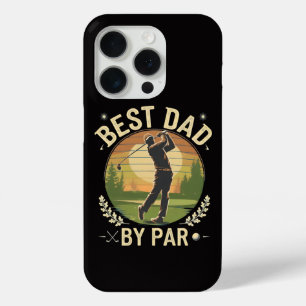Best Dad By Par Golf Sunset Vintage iPhone 15 Pro Case