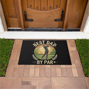 Best Dad By Par Golf Sunset Vintage Doormat