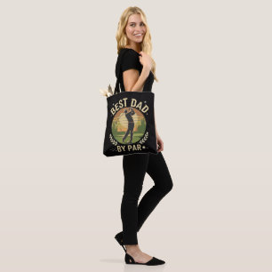 Best Dad By Par Golf Sunset Vintage Tote Bag