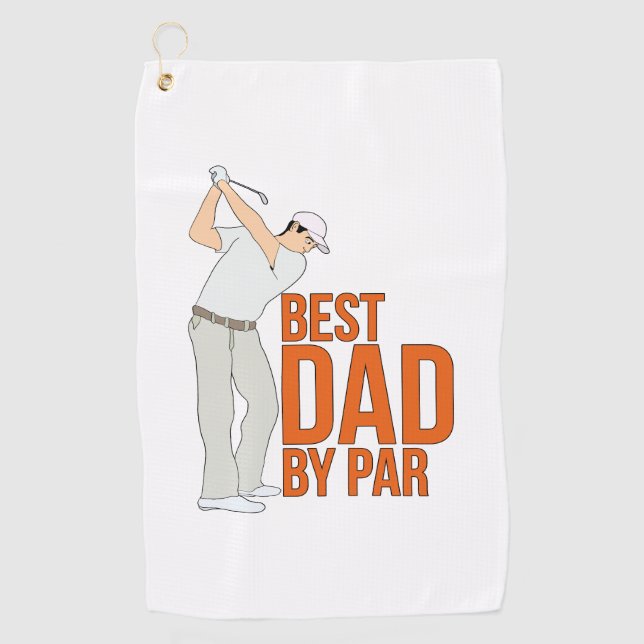 Best Dad By Par Golf Towel (Front)