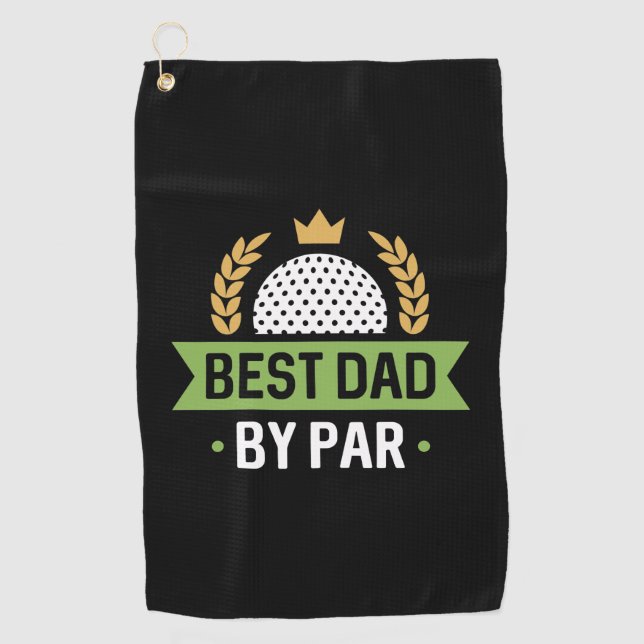Best Dad By Par Golf Towel (Front)