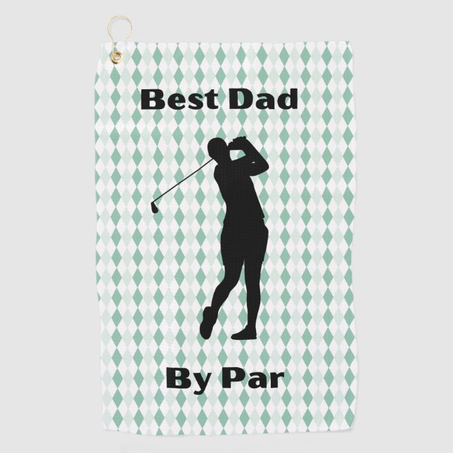 Best Dad by Par Golf Towel  (Front)