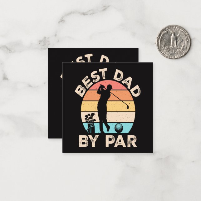 Best Dad By Par Golfing Card (Front/Back In Situ)
