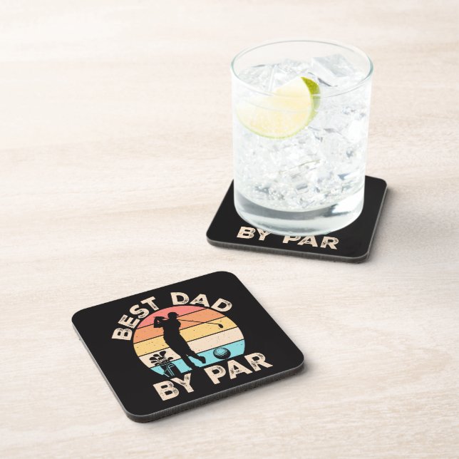Best Dad By Par Golfing Coaster (Right Side)