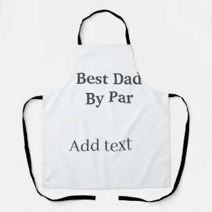 Best dad by par gray black father's day namesimple apron