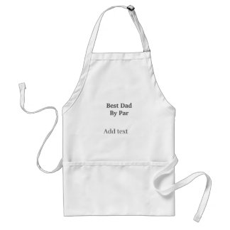 Best dad by par gray black father's day namesimple standard apron