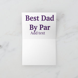 Best dad by par gray black father's day namesimple thank you card