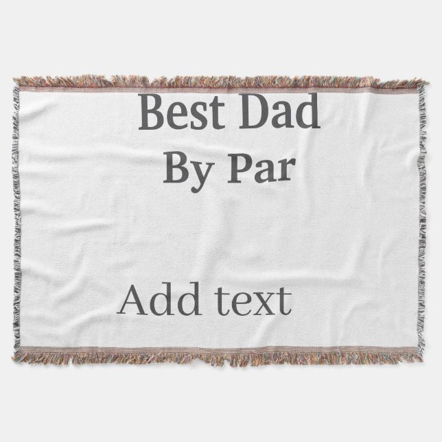 Best dad by par gray black father's day namesimple throw blanket (Front)