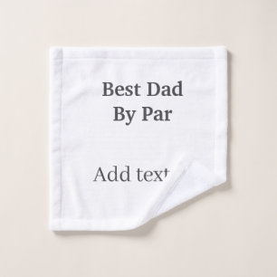 Best dad by par gray black father's day namesimple wash cloth