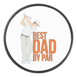 Best Dad By Par Hockey Puck