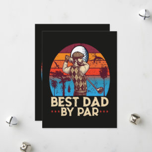 Best Dad By Par Holiday Card