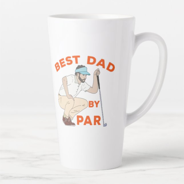 Best Dad By Par Latte Mug (Right)