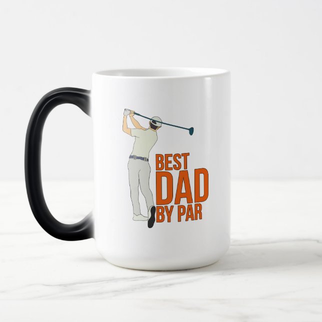 Best Dad By Par Magic Mug (Left)
