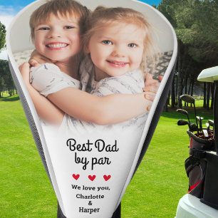 Best Dad By Par Modern Photo Keepsake Custom Golf Head Cover