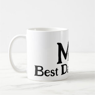 Best dad by par monogram father's day simple rusti coffee mug