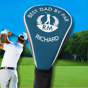 Best Dad by Par Monogram Name Golf Head Cover
