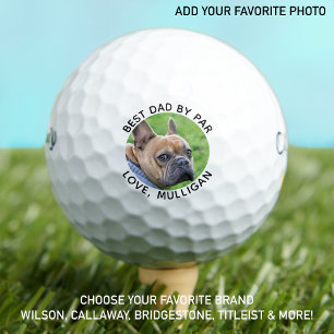 Best Dad By Par Personalised Dog Dad Photo Custom Golf Balls