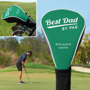 Best Dad By Par Personalised Name Green Golf Head Cover