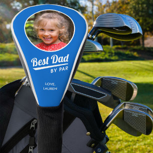 Best Dad By Par Personalised Photo Blue Golf Head Cover