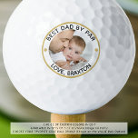 BEST DAD BY PAR Photo Black Gold Personalised Golf Balls<br><div class="desc">Create personalised photo golf balls for the golf enthusiast father with the editable funny golf saying BEST DAD BY PAR and/or your custom text in your choice of colours (shown in black and gold). Thoughtful gift for Dad's birthday, Father's Day or a holiday. ASSISTANCE: For help with design modification or...</div>