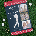 Best Dad by Par Photo Collage Father's Day Golf Towel<br><div class="desc">Upload three cute pictures of your kids to create a personalised Father's Day gift any golfing dad is sure to love!</div>