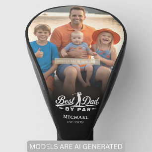 Best Dad By Par Photo Est Date Golf Head Cover