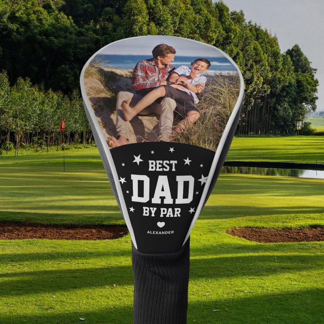 Best Dad By Par Photo Father's Day Golf Head Cover (Creator Uploaded)