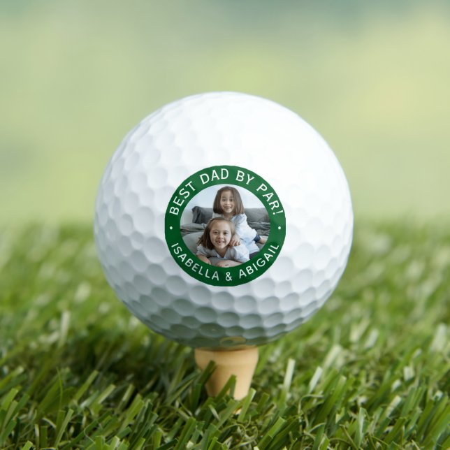 Best Dad By Par Photo Golf Balls (Insitu Tee)