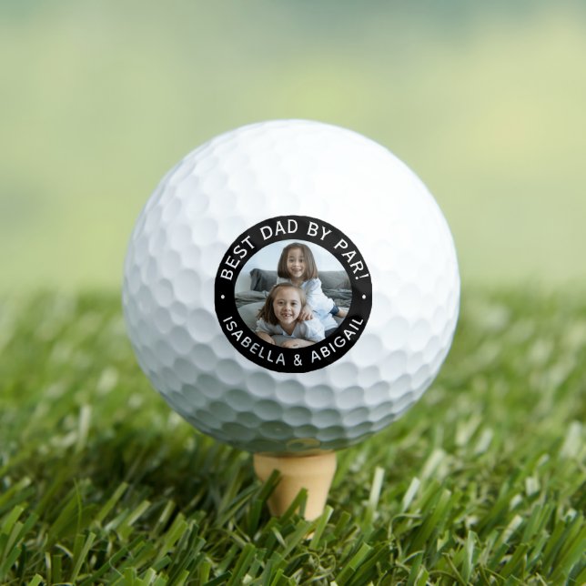 Best Dad By Par Photo Golf Balls (Insitu Tee)