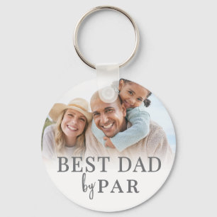 Best Dad By Par Photo Key Ring