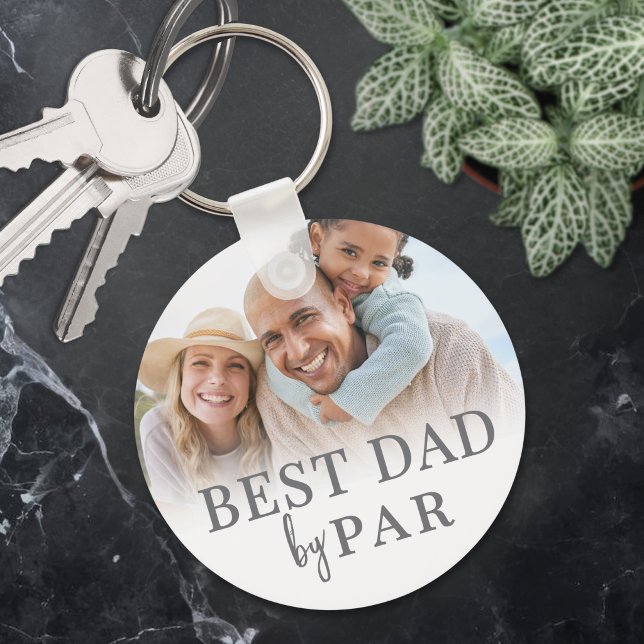 Best Dad By Par Photo Key Ring (Best Dad By Par Photo Keychain)