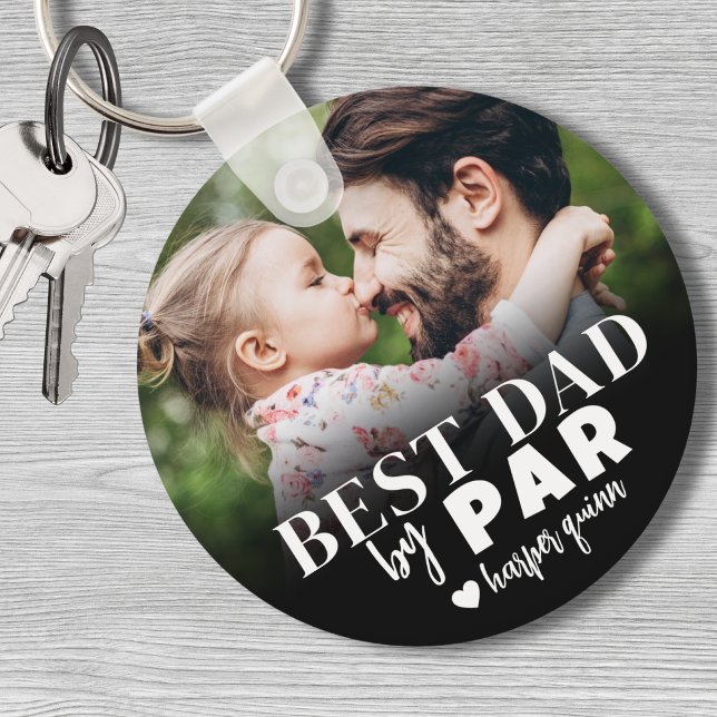 Best Dad By Par Photo Key Ring (Best Dad By Par Photo keychain)