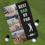 Best Dad By Par Photo Monogram Fathers Day Gift Golf Towel<br><div class="desc">Surprise your golf pro dad with a Father's Day gift he can proudly use on the golf course! Add 3 (three) custom pictures to this design from either your phone or computer and personalise the monogram by changing the name and initial.</div>