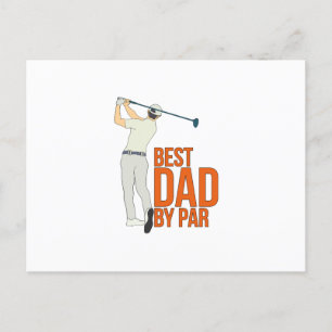 Best Dad By Par Postcard