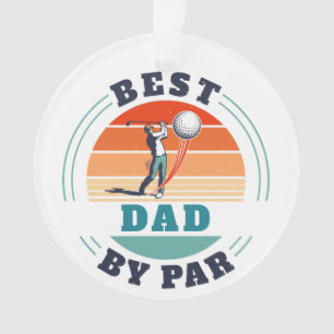 Best Dad By Par Retro Custom Golf Lover Ornament