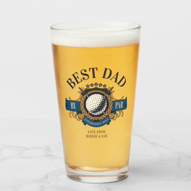 Best Dad By Par Seal Elegant Custom Glass (Front Filled)
