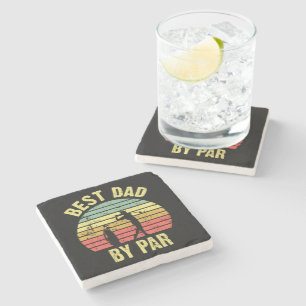 Best Dad By Par Stone Coaster