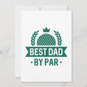 Best Dad By Par Thank You Card