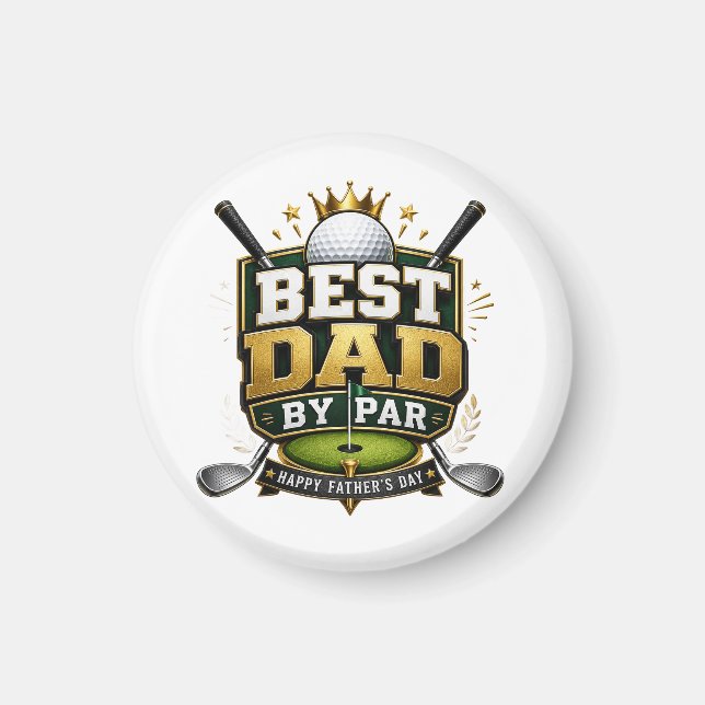 “Best Dad by Par” Theme Magnet (Front)