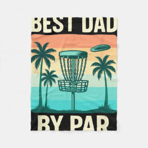 Best Dad By Par - Vintage Disc Golf Retro _1  Fleece Blanket