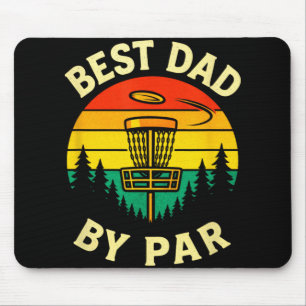 Best Dad By Par - Vintage Disc Golf Retro Mouse Pad