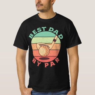 Best Dad By Par Vintage Golf Lover Dad Gift T-Shirt