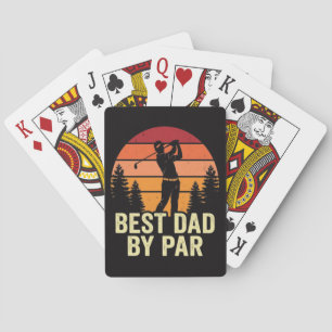 Best Dad By Par Vintage Golf Playing Cards