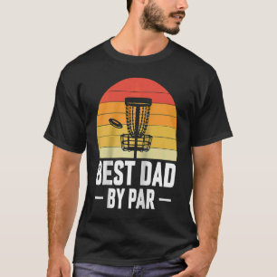 Best Dad By Par Vintage Sunset Golfing Father's Da T-Shirt