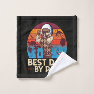 Best Dad By Par Wash Cloth