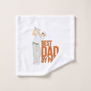 Best Dad By Par Wash Cloth