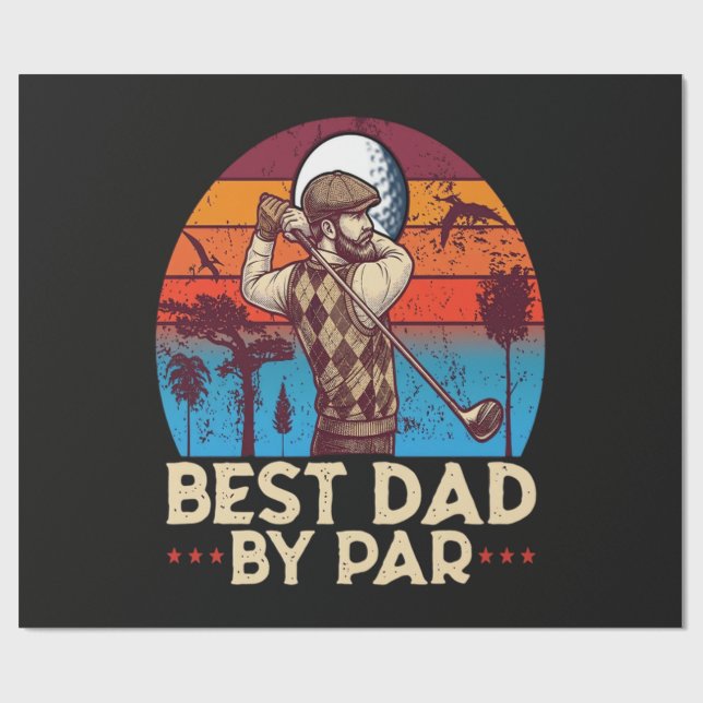 Best Dad By Par Wrapping Paper (Flat)