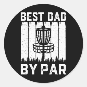 Best Dad By R For Disc Golf Lovers - Funny Father' Classic Round Sticker
