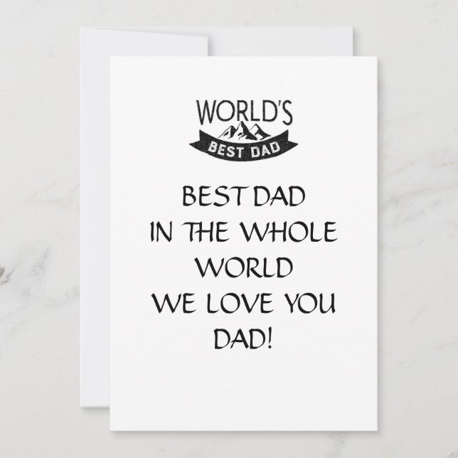 BEST DAD CARD,FATHER DAY CARD (Front)