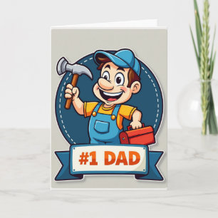 Best Dad Cartoon Tool Card